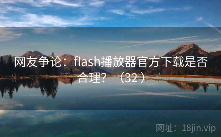 网友争论：flash播放器官方下载是否合理？（32 ）